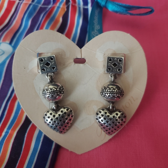 Brighton Vintage Heart ❤ Earrings 3 tier - Picture 6 of 13